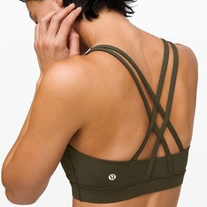 lululemon Energy Bra in Dark Olive